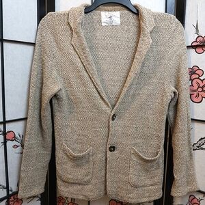 Zara Knitwear Kids Beige Knit Button Up Cardigan The Good Things Size 13 - 14